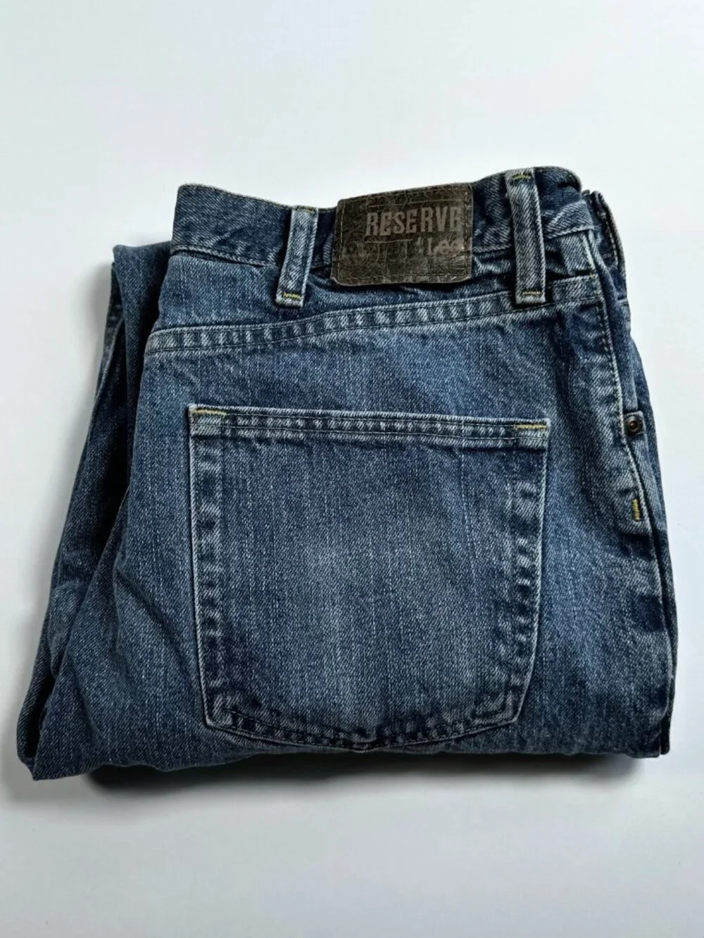 Lee Men's Jeans Reserve Straight Leg Dark Wash‎ Premium Denim Blue Size 36x32